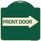 Signmission Front Door With Right Arrow Heavy-Gauge Aluminum Architectural Sign, 18" x 18", G-1818-24389 A-DES-G-1818-24389 - alternate 1